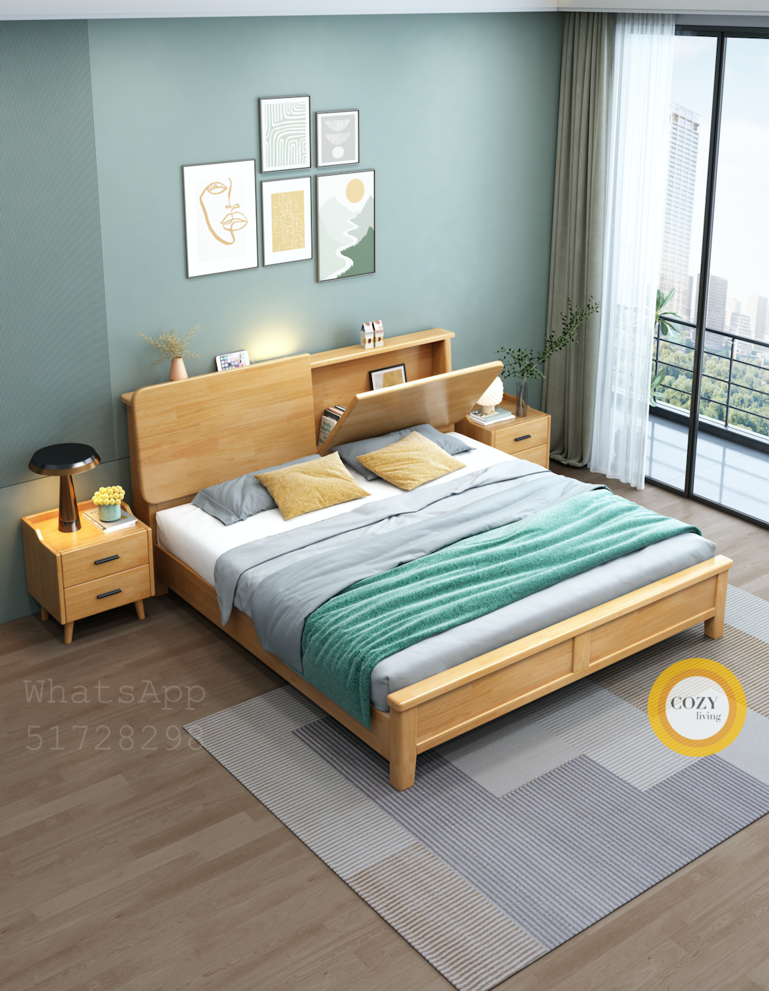 07 flip solid wood bed 