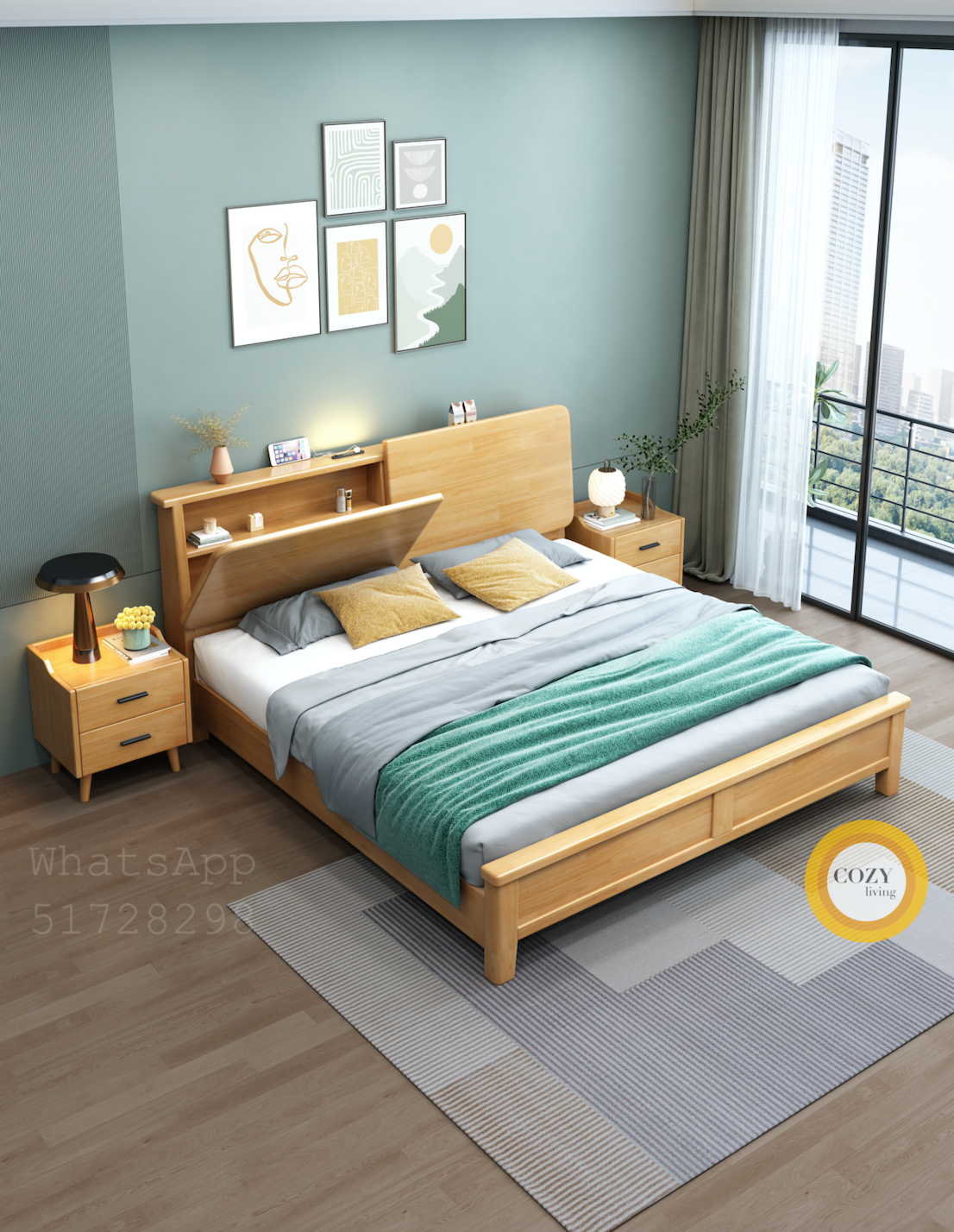 07 flip solid wood bed 