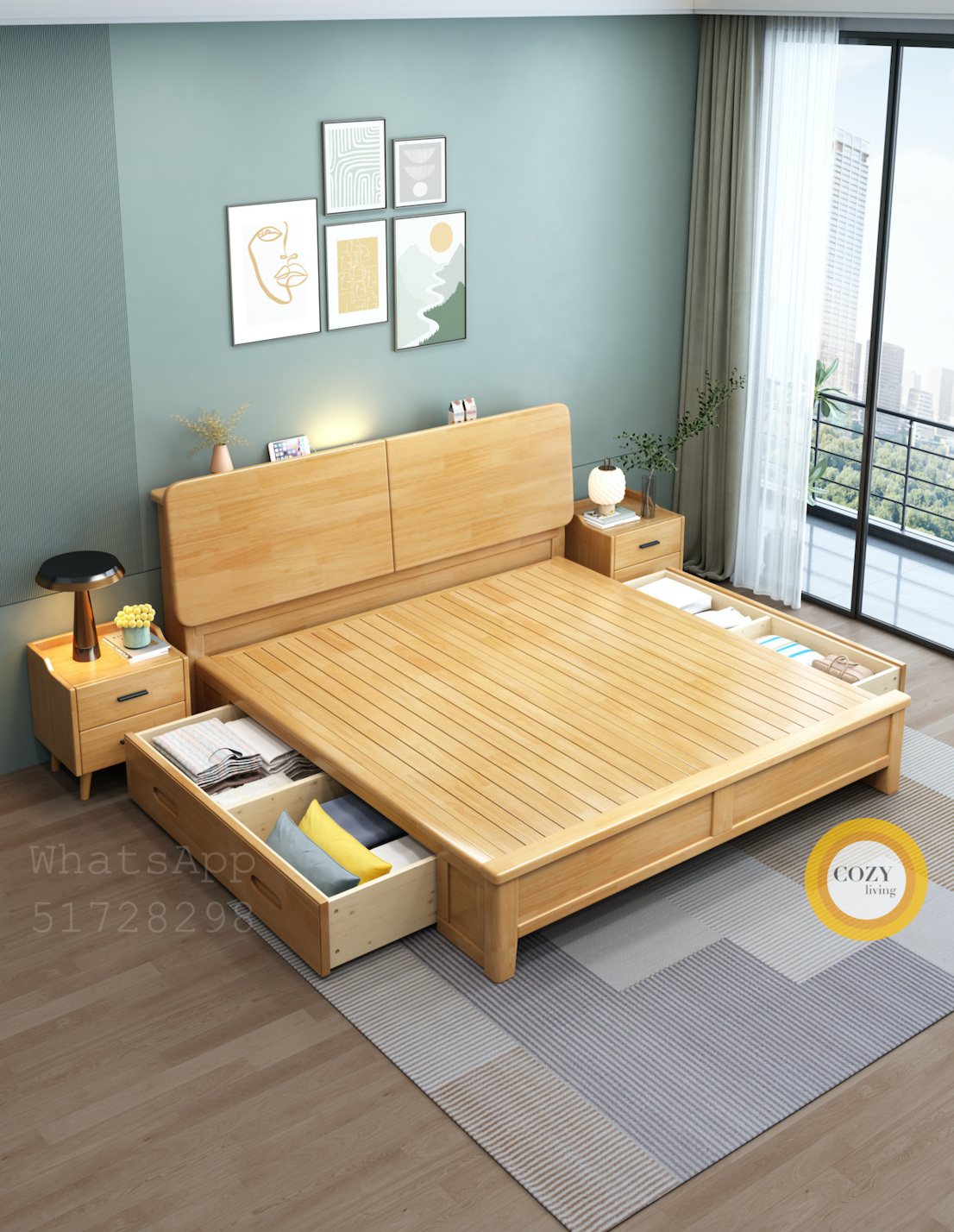07 flip solid wood bed 