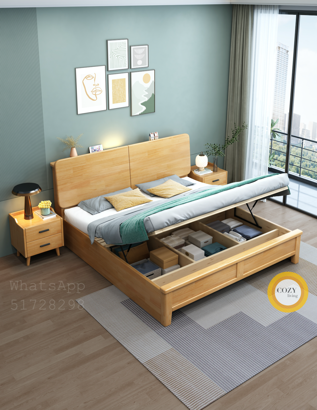 07 flip solid wood bed 