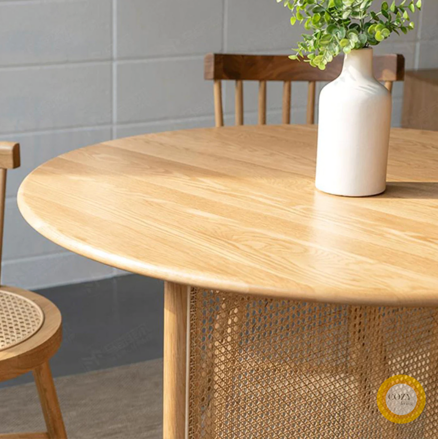 6 White Oak Round Table