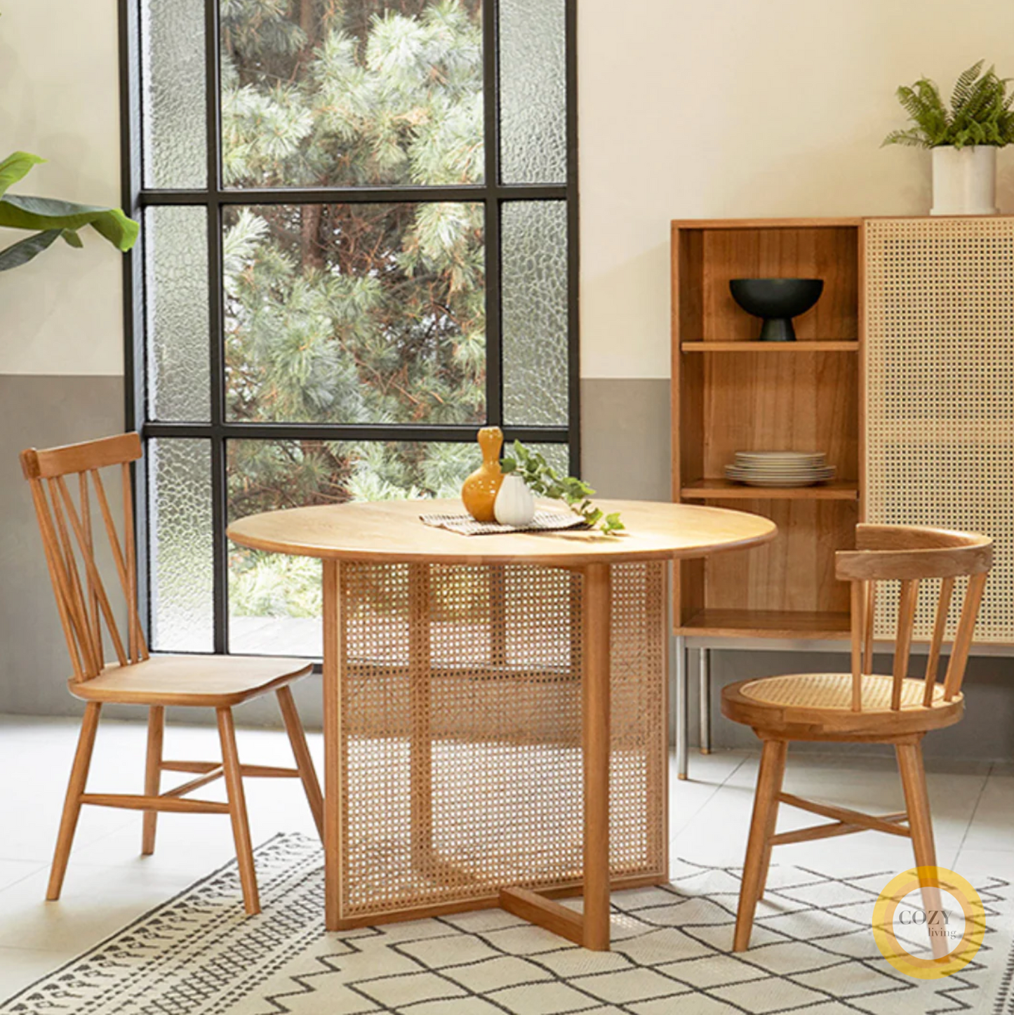 6 White Oak Round Table