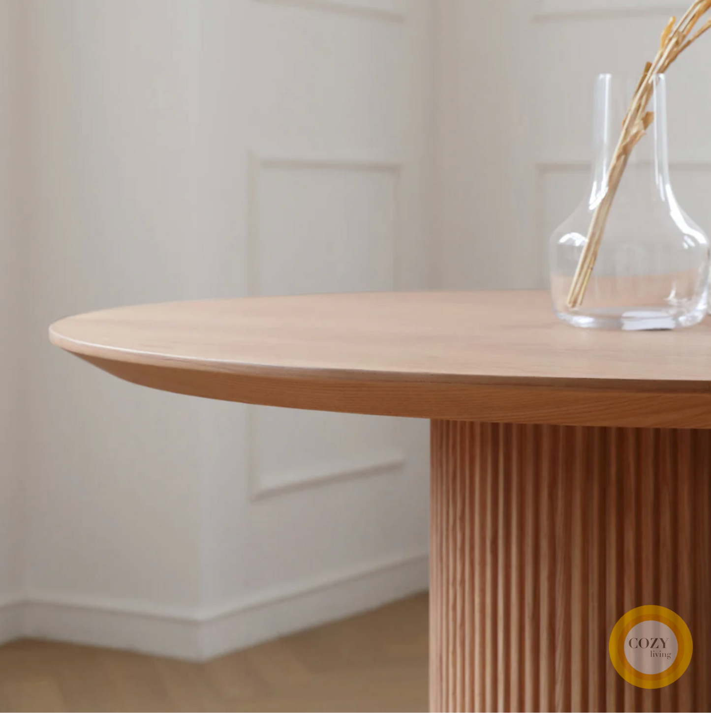 1 solid wood round table