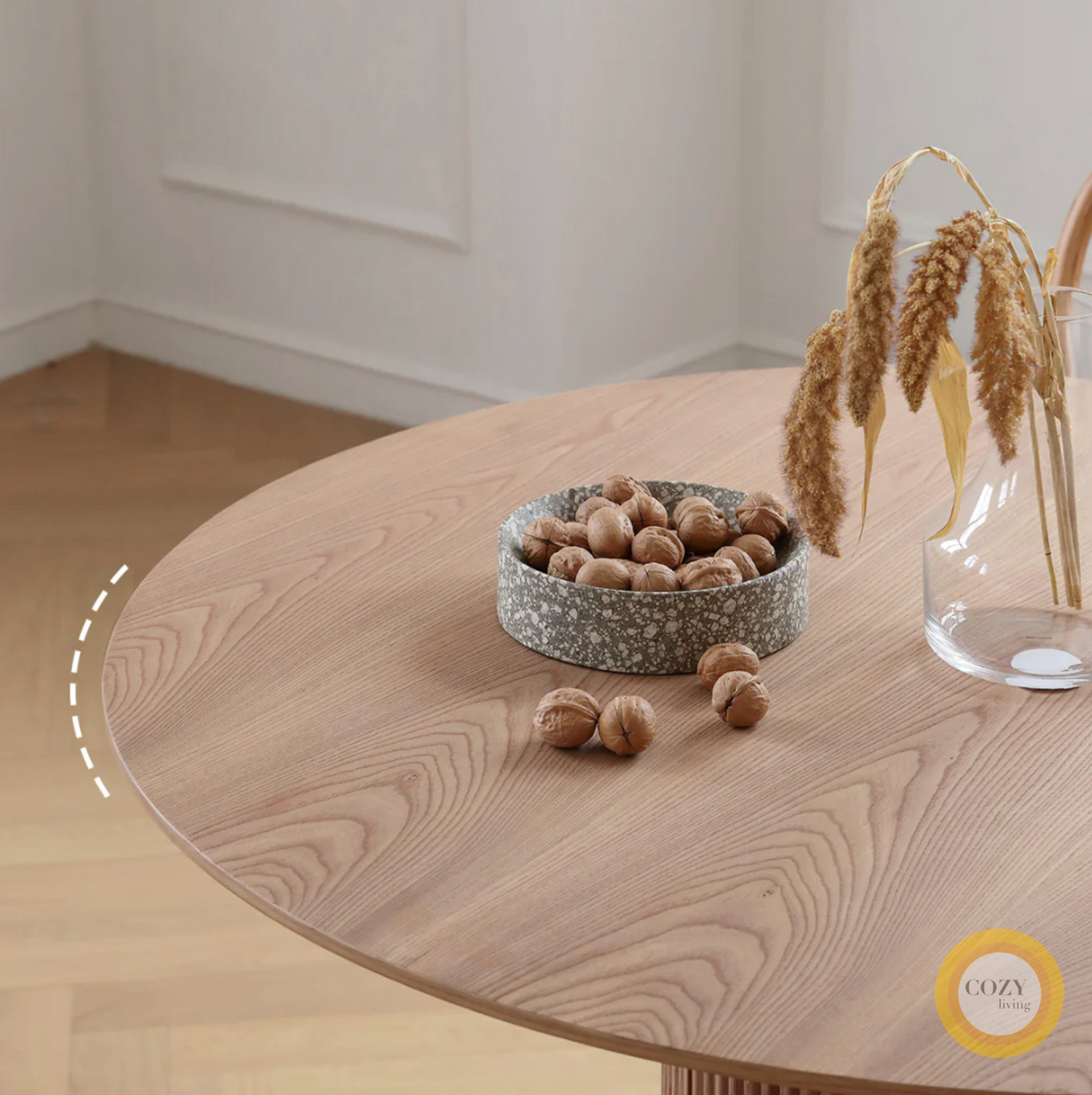 1 solid wood round table