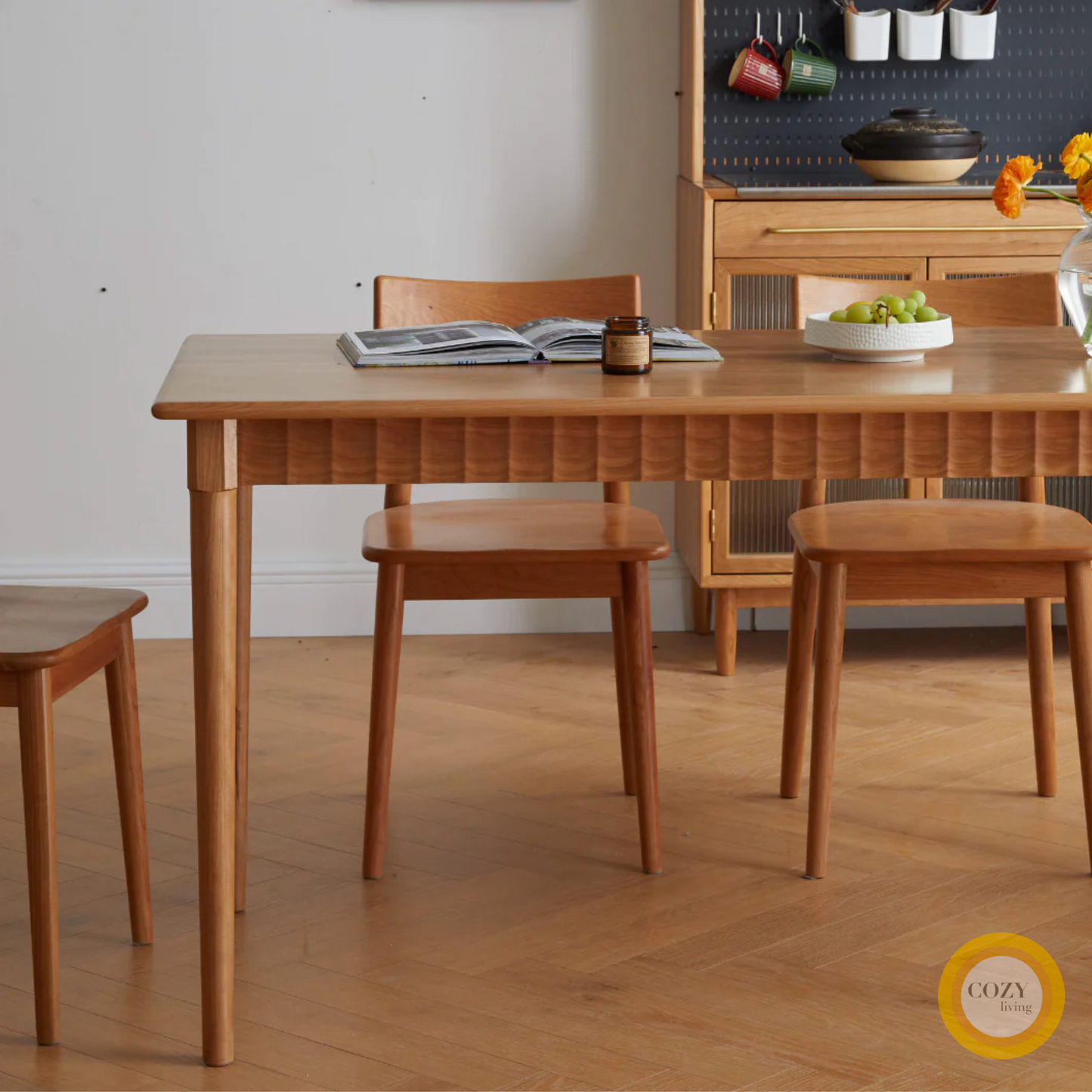 10 Arvin cherry wood dining table