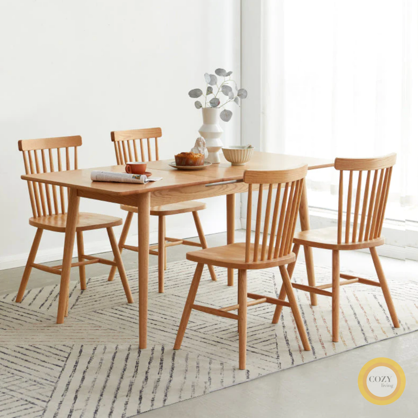 12 Fincham retractable solid wood table