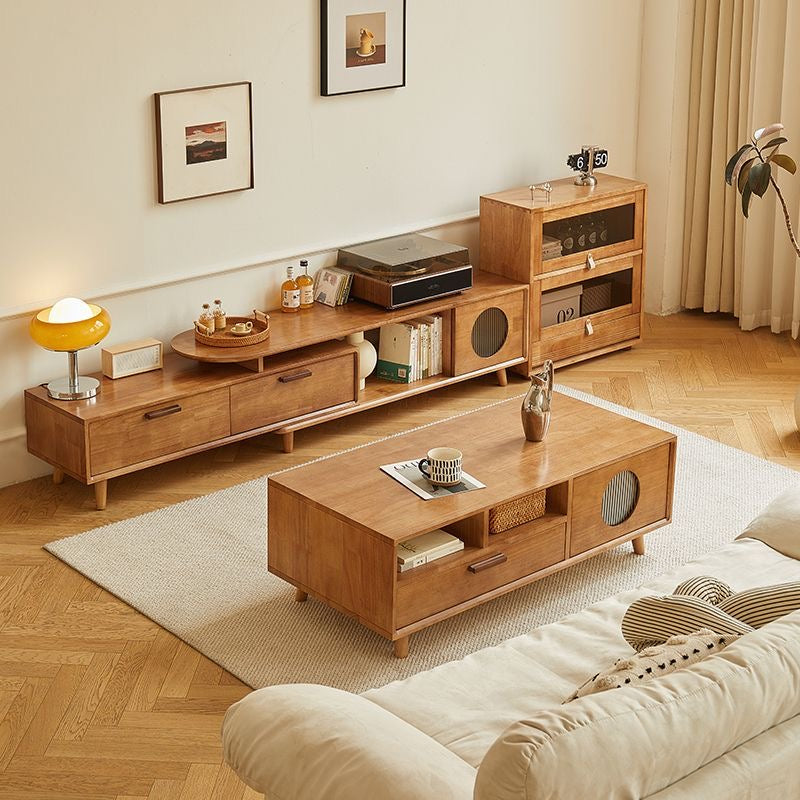 𝐙𝟎𝟓𝟏 Simple retractable log TV cabinet 𝐭𝐯 𝐜𝐚𝐛𝐢𝐧𝐞𝐭 