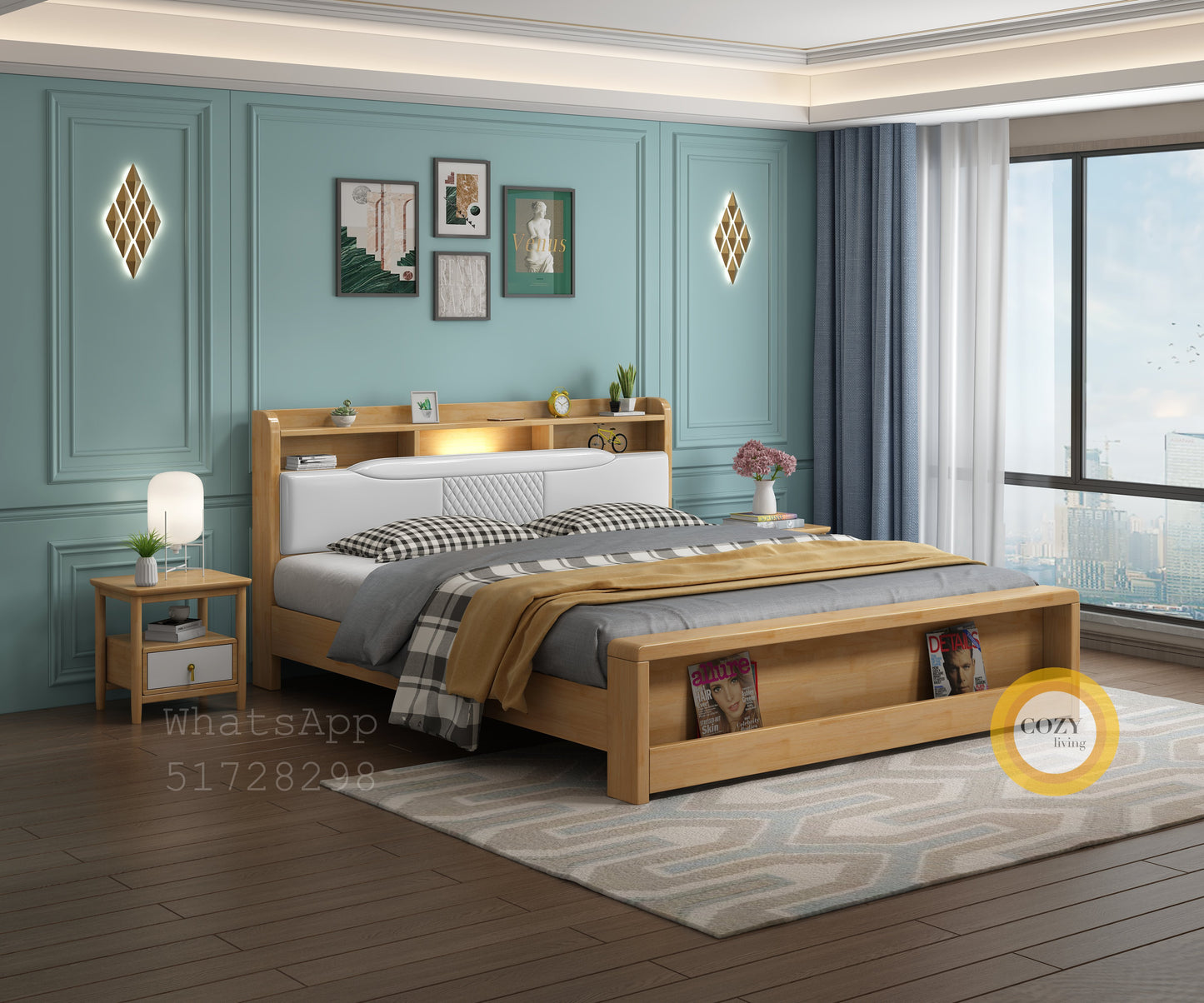 998 Nordic solid wood bed 