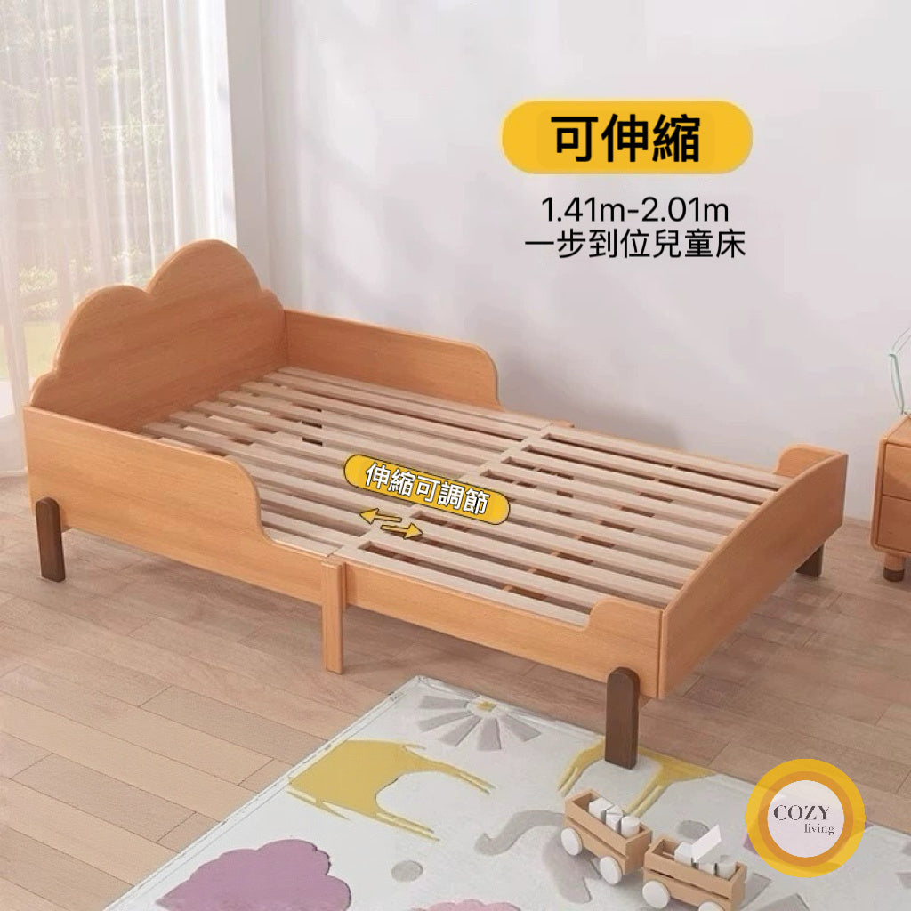 𝐇𝐘𝐆𝐆𝐄 可伸縮兒童床【實木】