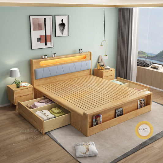 992 Nordic solid wood bed 