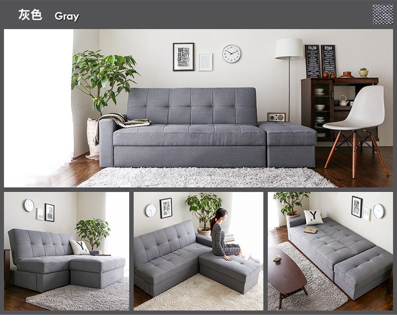 116 FÖRTE Japanese multifunctional tatami sofa bed with storage 
