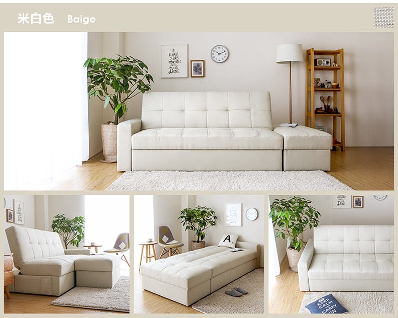 116 FÖRTE Japanese multifunctional tatami sofa bed with storage 