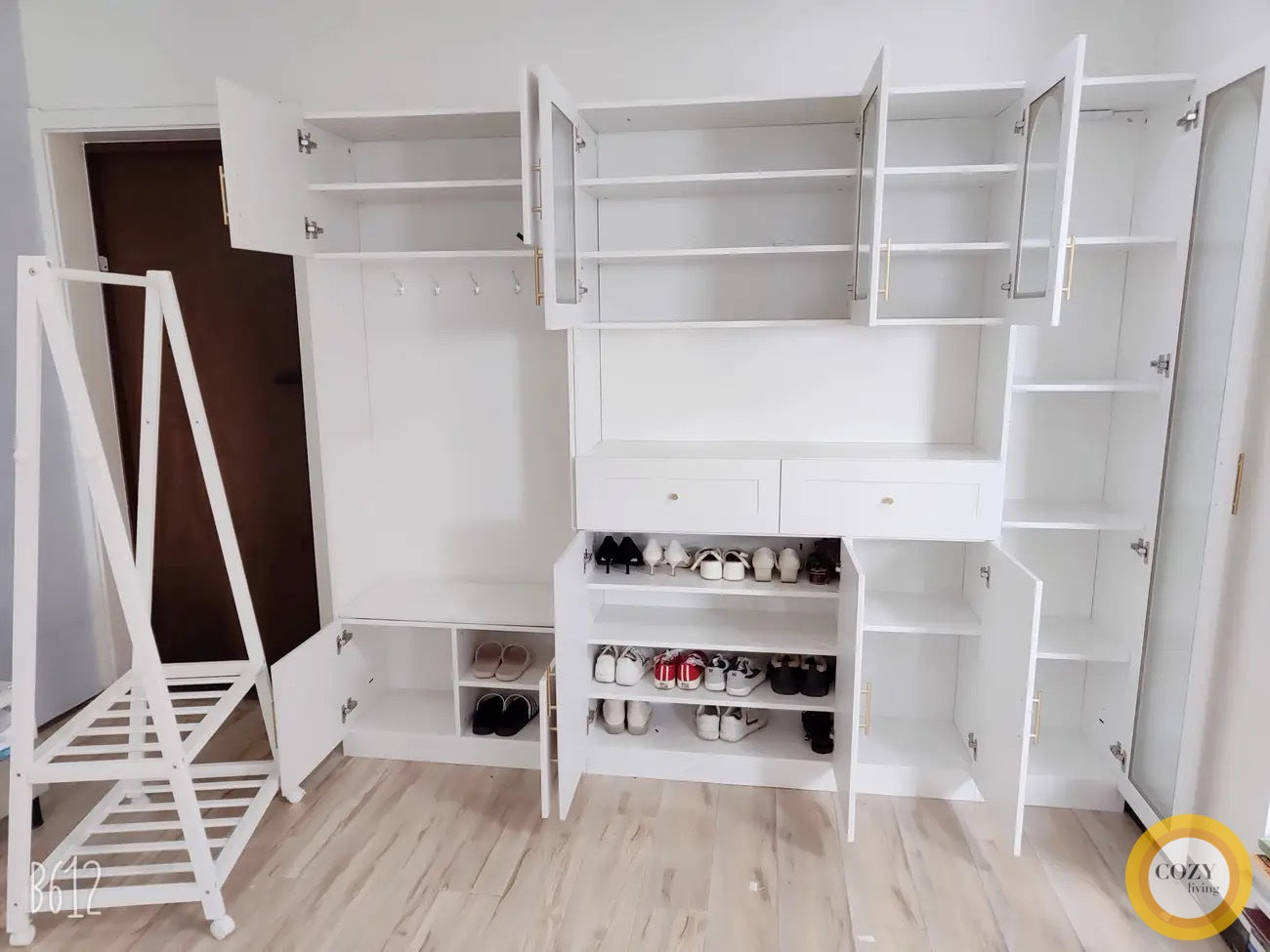YF-2908 solid wood shoe cabinet 