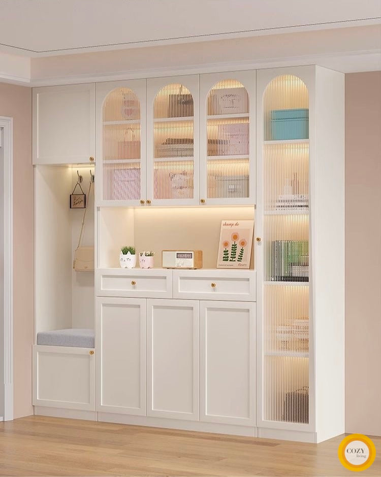 YF-2908 solid wood shoe cabinet 