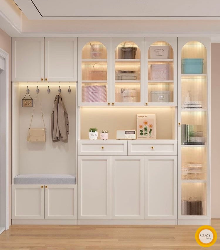 YF-2908 solid wood shoe cabinet 