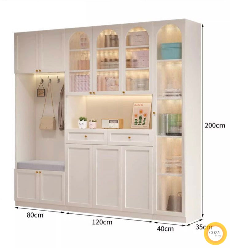 YF-2908 solid wood shoe cabinet 