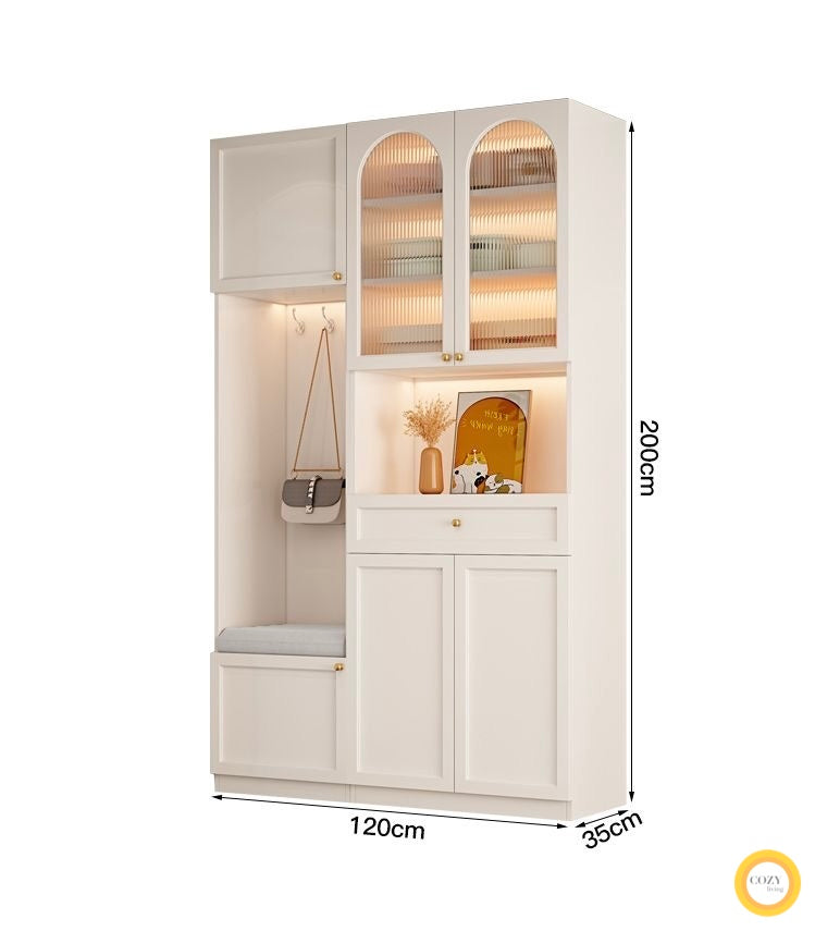 YF-2908 solid wood shoe cabinet 
