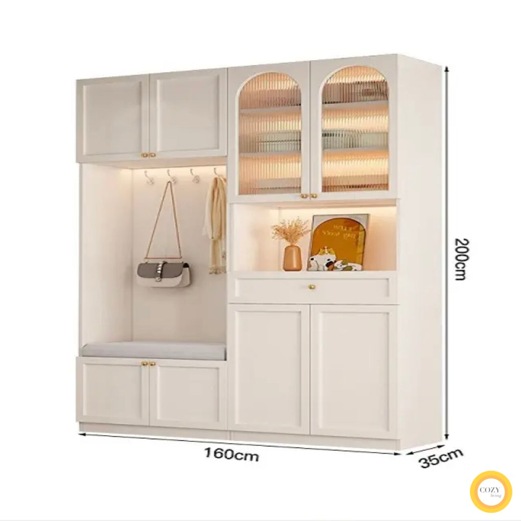 YF-2908 solid wood shoe cabinet 