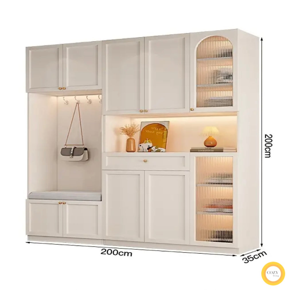 YF-2908 solid wood shoe cabinet 