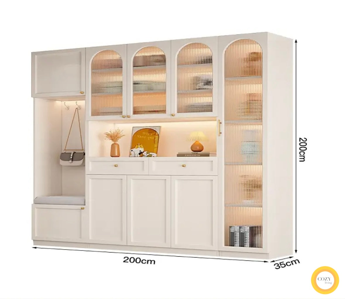 YF-2908 solid wood shoe cabinet 