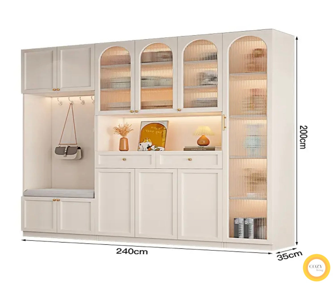 YF-2908 solid wood shoe cabinet 