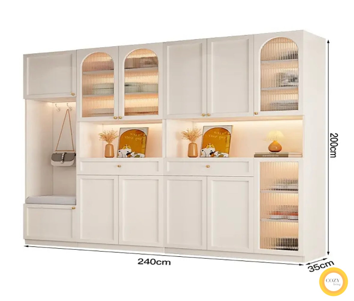 YF-2908 solid wood shoe cabinet 