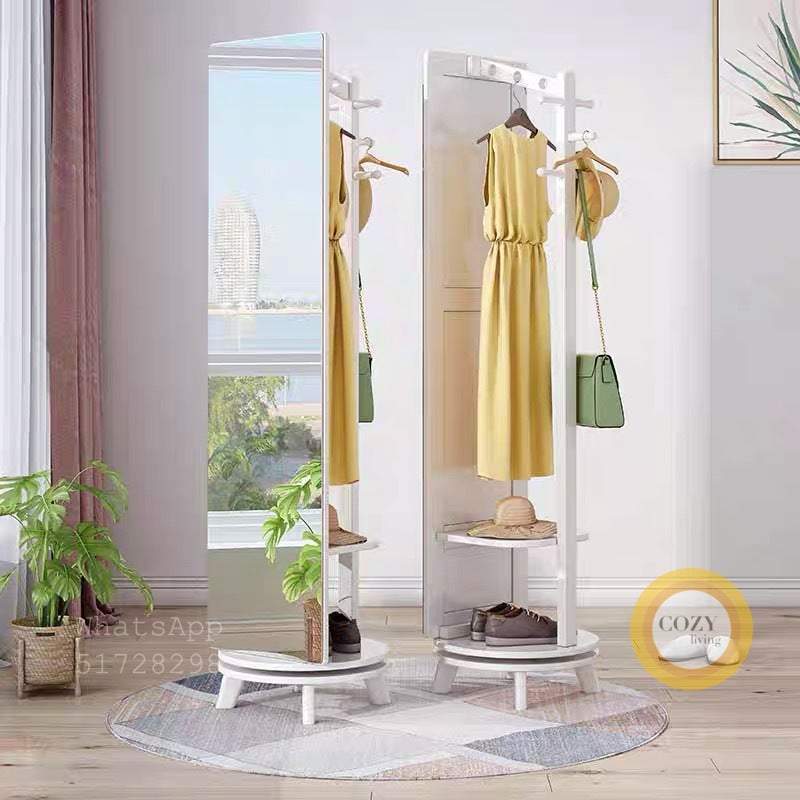 YF-9005 solid wood full-length mirror 
