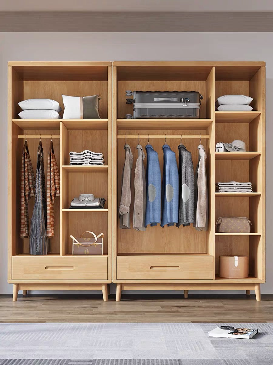 QS-11 rattan wardrobe with drawers 