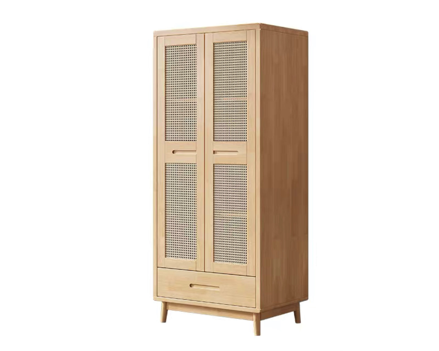 QS-11 rattan wardrobe with drawers 