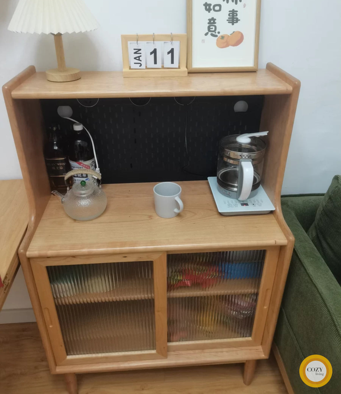 静かな角－實木矮身餐邊櫃