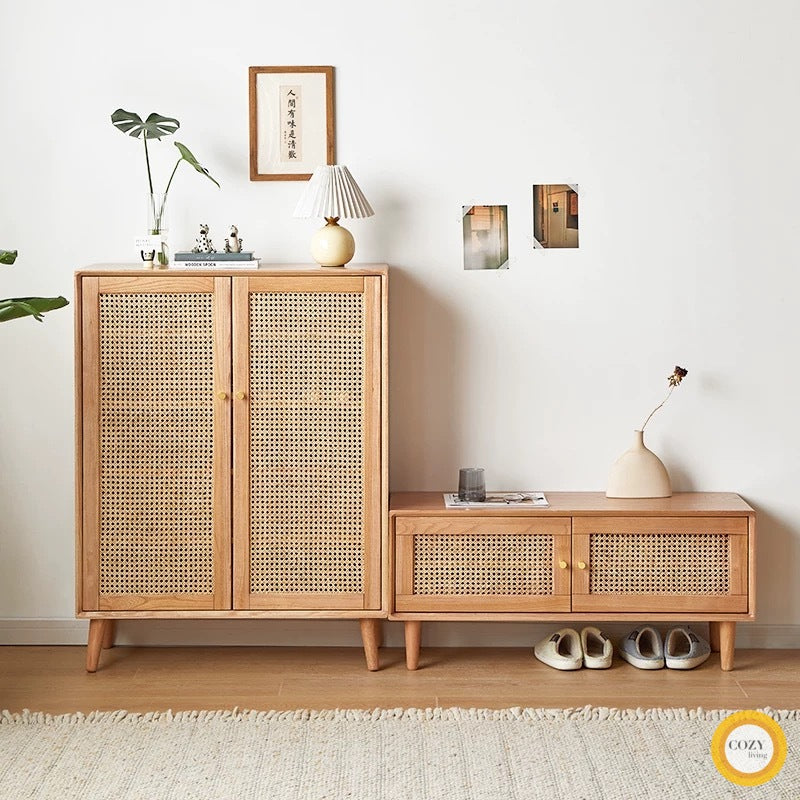 YF-5303T rattan shoe cabinet 
