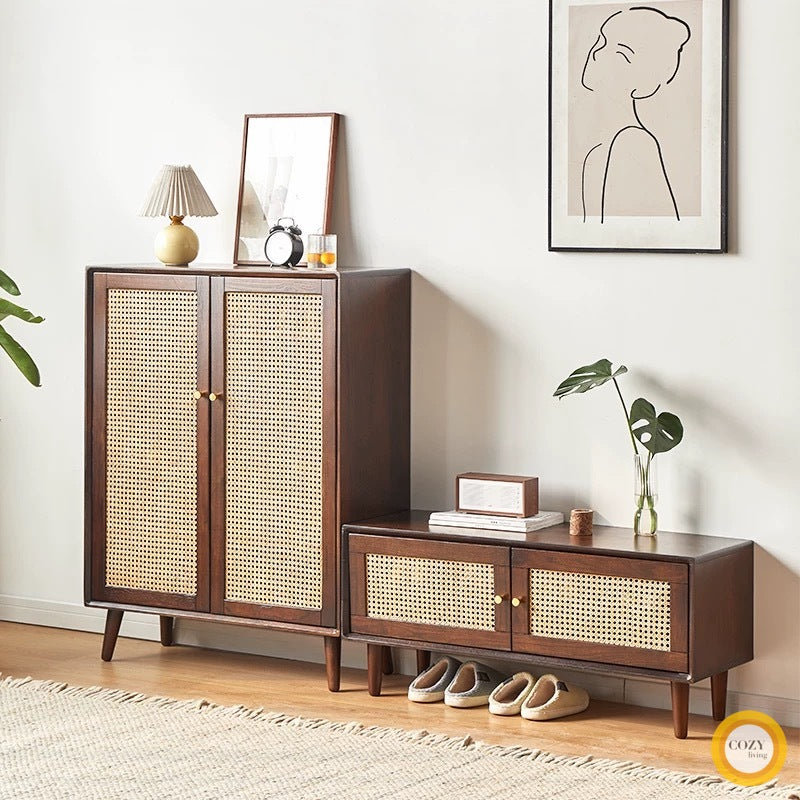 YF-5303T rattan shoe cabinet 