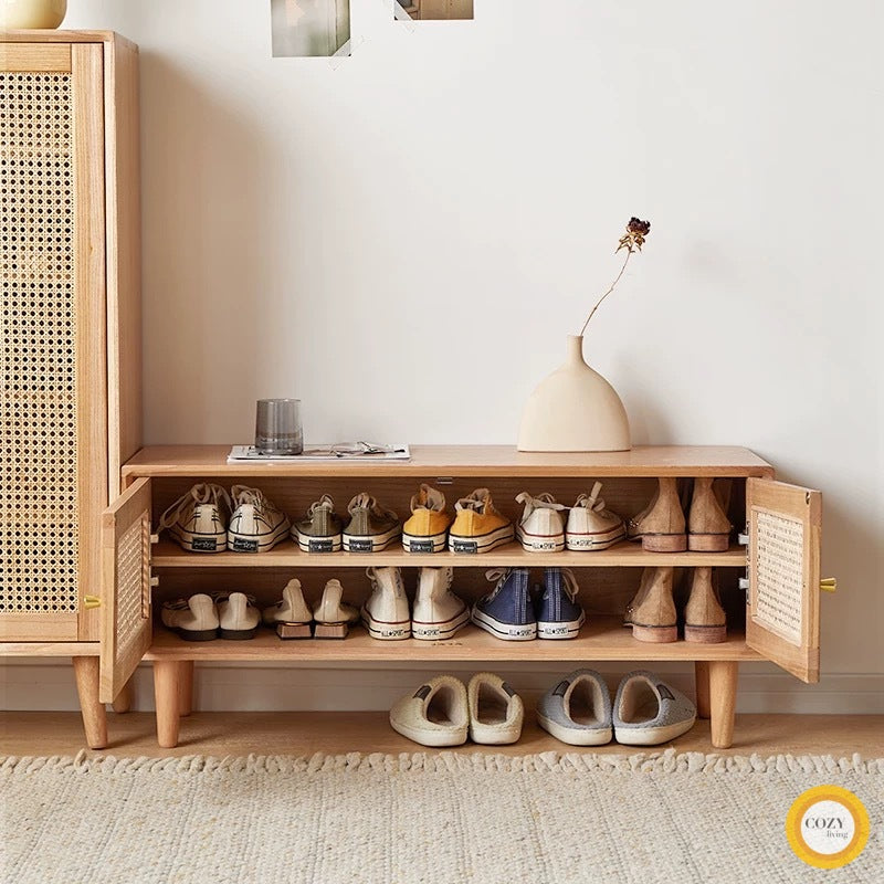 YF-5303T rattan shoe cabinet 