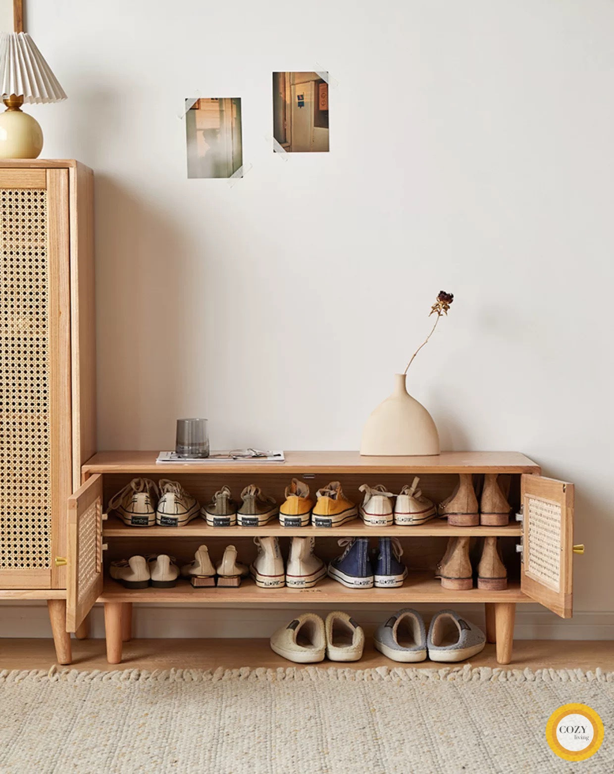 YF-5303T rattan shoe cabinet 