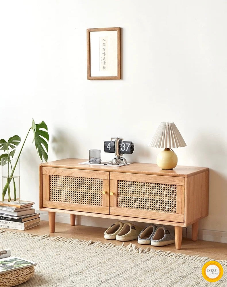 YF-5303T rattan shoe cabinet 