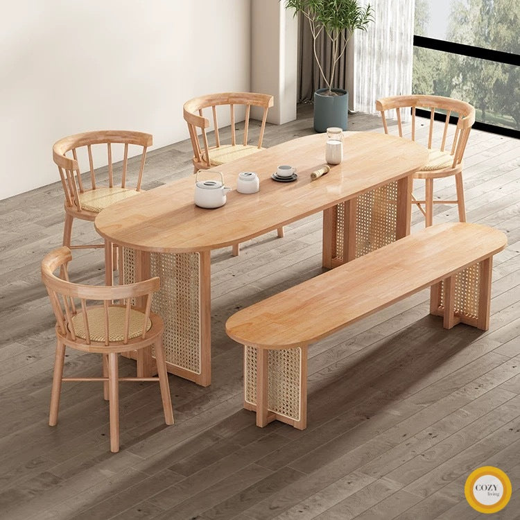 6 White Oak Round Table