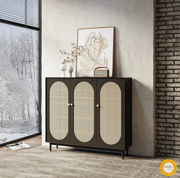 YF-5303T rattan shoe cabinet 