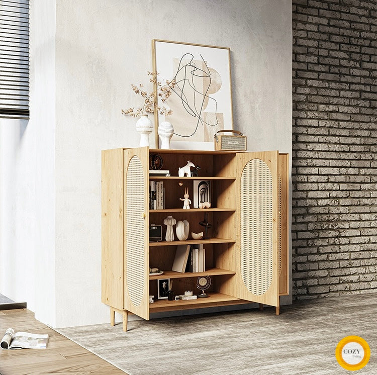 YF-5303T rattan shoe cabinet 