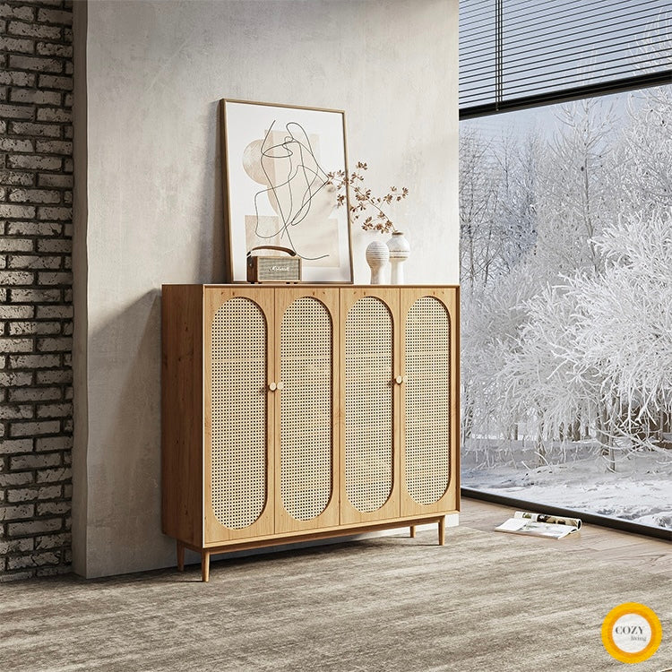 YF-5303T rattan shoe cabinet 