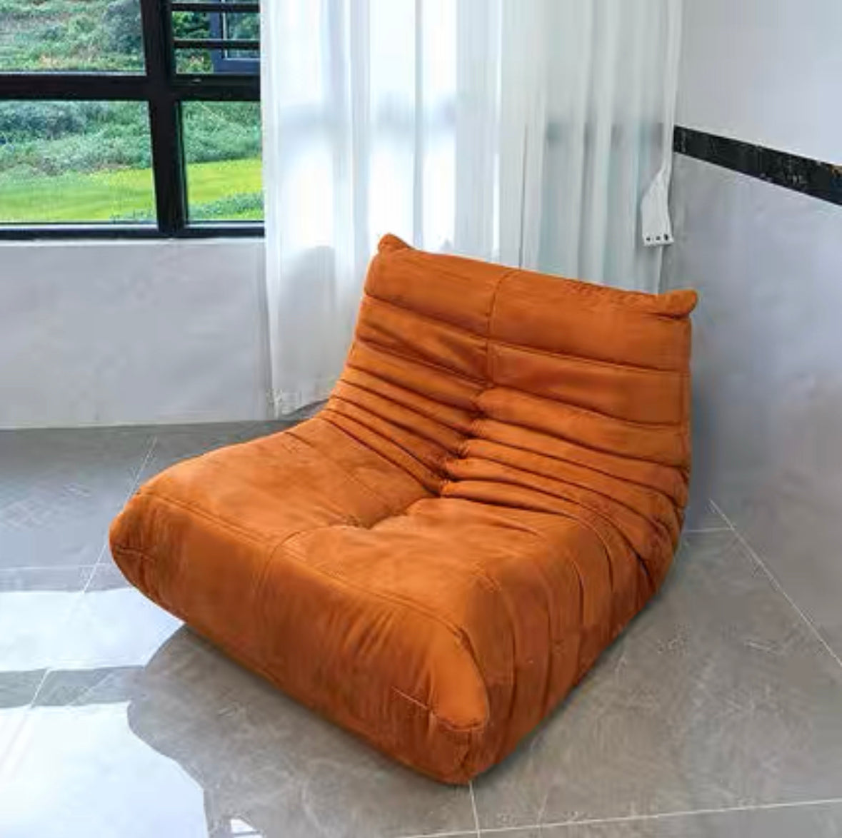 TÖGO suede sofa chair