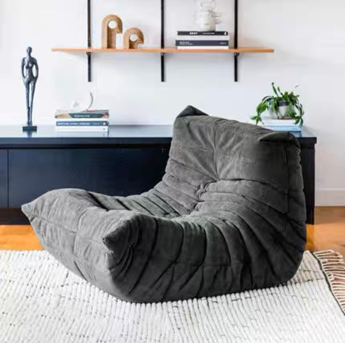 TÖGO suede sofa chair