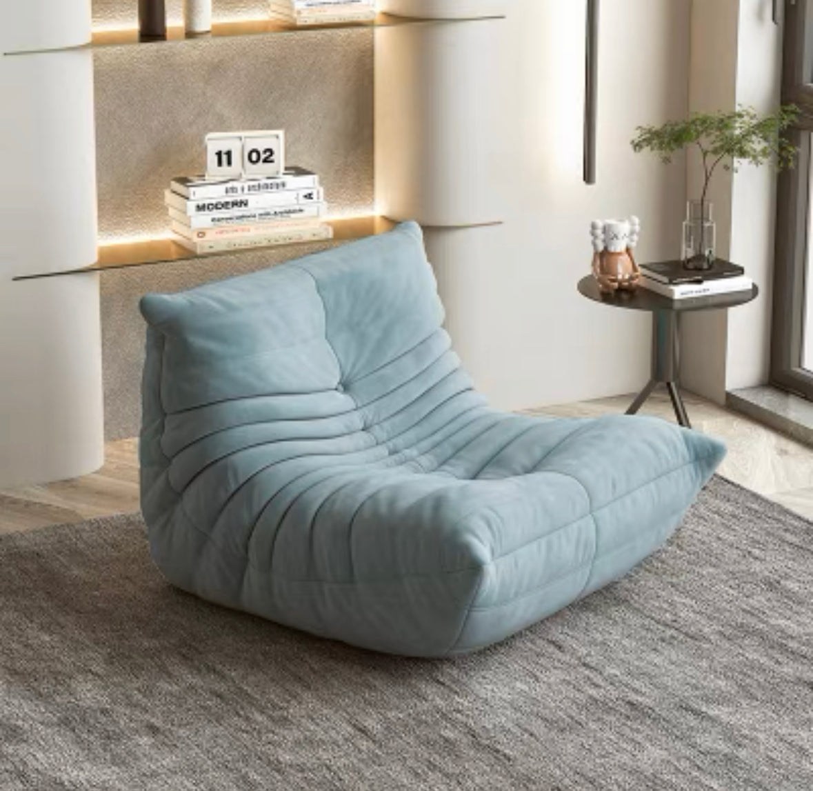 TÖGO suede sofa chair