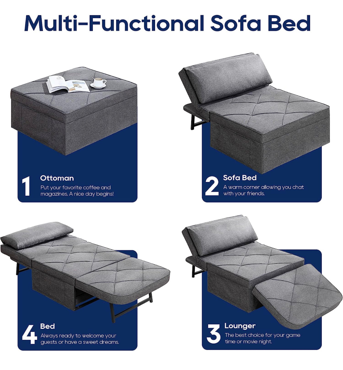 889 DÉCO 4-in-1 multifunctional sofa bed