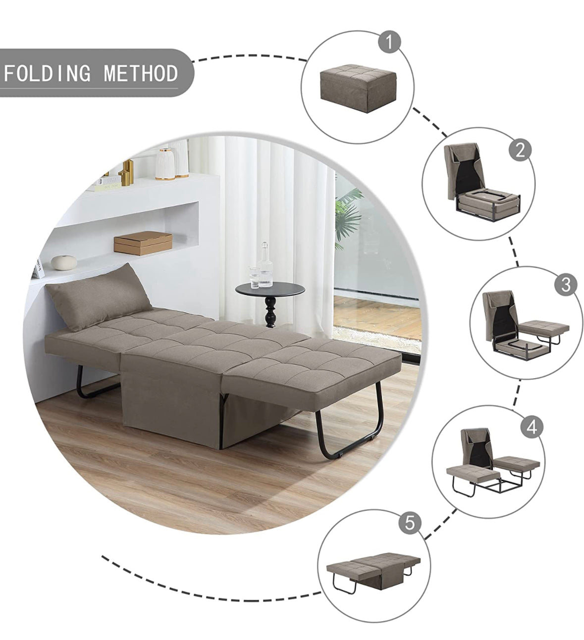 888 DÉCO 4-in-1 multifunctional sofa bed