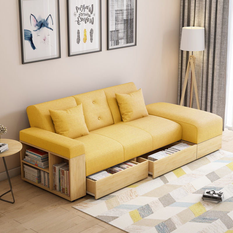 229 FÖRTE Japanese-style multifunctional sofa bed with storage 