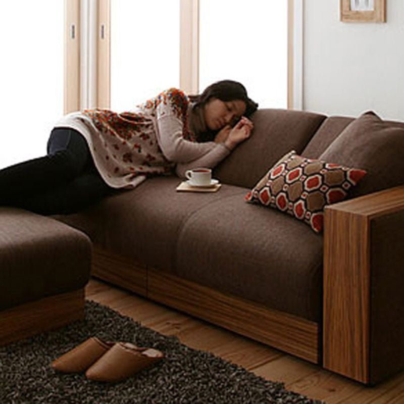 A225 FÖRTE Japanese-style multifunctional sofa bed with storage 