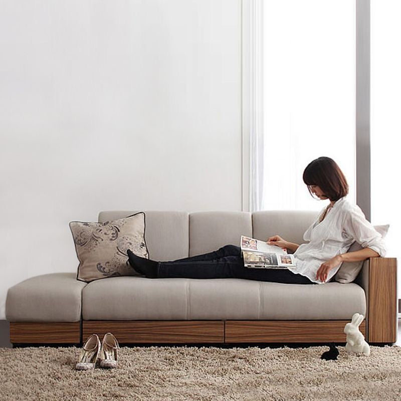 A225 FÖRTE Japanese-style multifunctional sofa bed with storage 