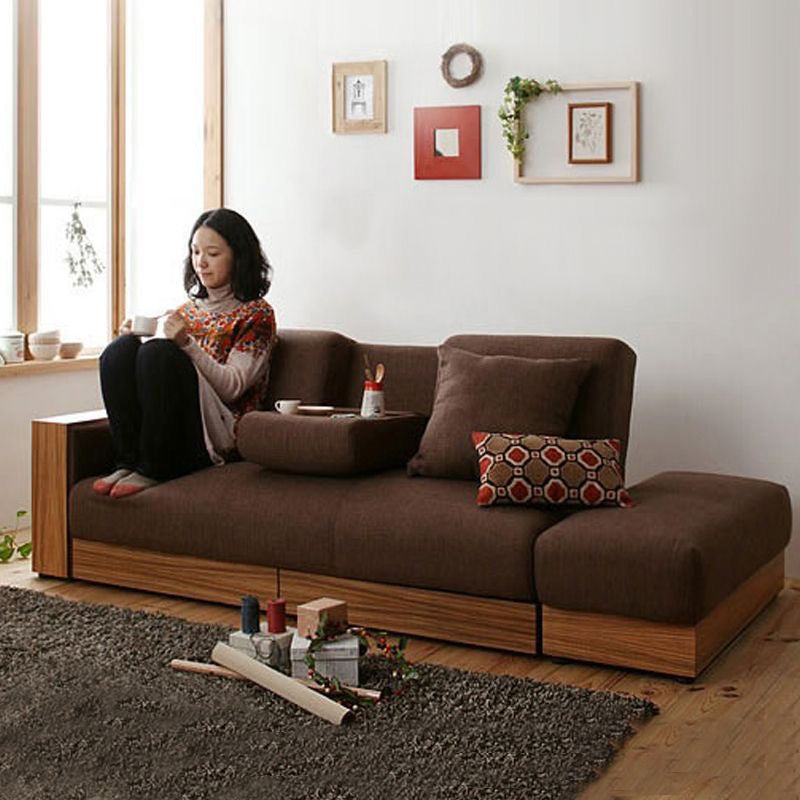 A225 FÖRTE Japanese-style multifunctional sofa bed with storage 