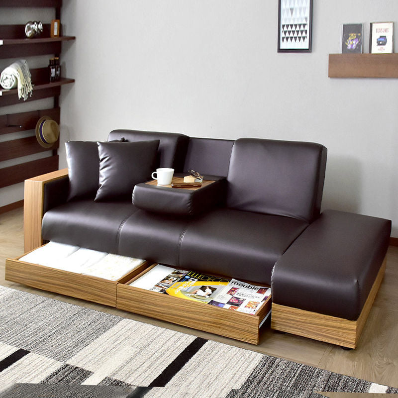 A225 FÖRTE Japanese-style multifunctional sofa bed with storage 