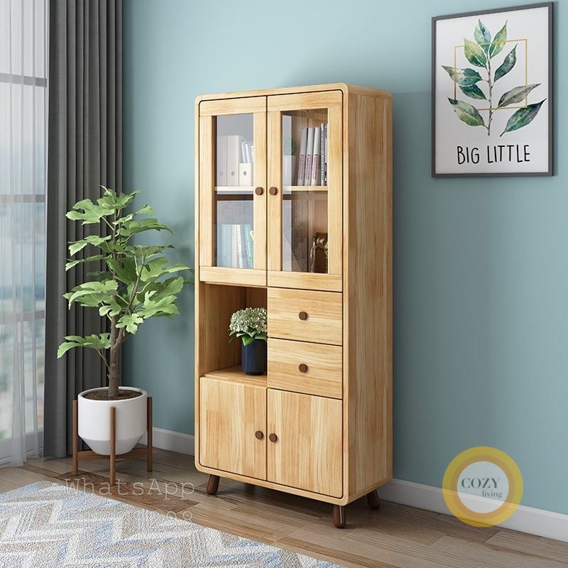 solid wood bookcase 